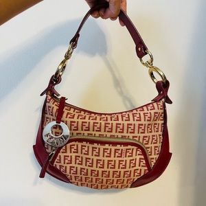 Y2K 1 day SALE 🎉Authentic Fendi Zucca monogram hobo bag